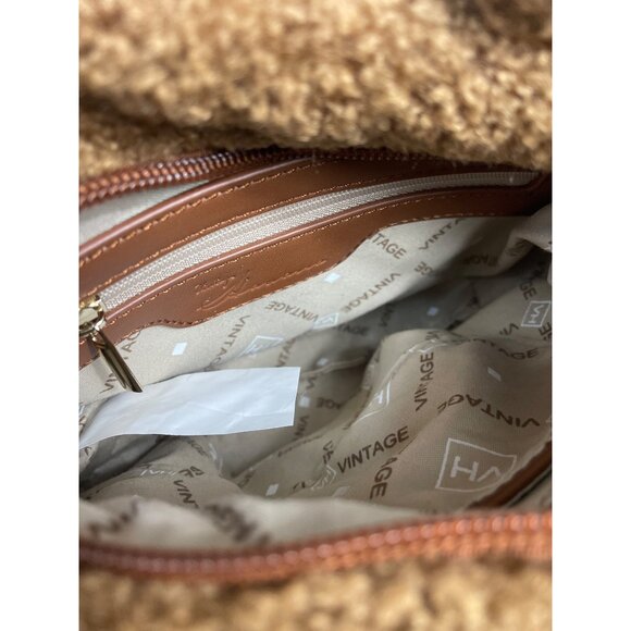 Vintage Havana Brown Fuzzy Women's Small Hand Bag - NWT - Picture 6 of 12